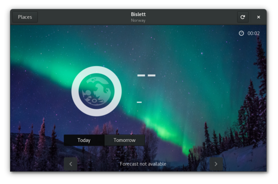 Forecast is unavailable in GNOME Weather
