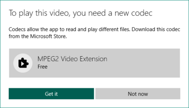 “To play this video, you need a new codec”